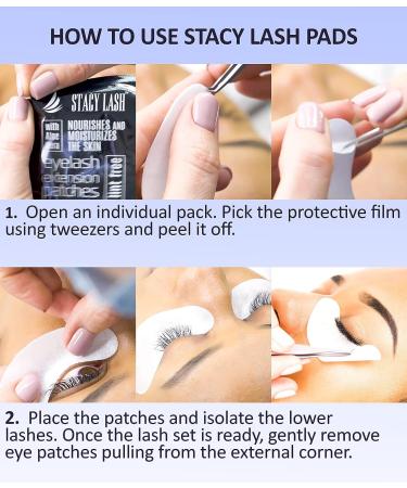 Stacy Lash Premium Under Eye Gel Pads for Eyelash Extension - 100 Pairs Set with Vitamin C and Aloe Vera - Lint Free Hydrogel Eye Patches for Skin Moisturization - Buy Online on GoSupps.com