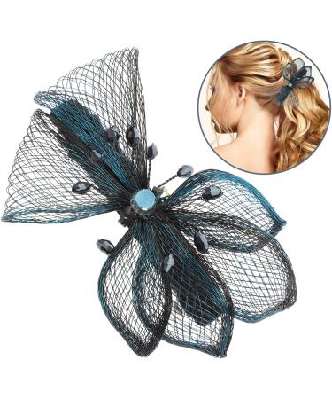 Beaupretty Tea butterfly hair clip flower headpiece for women bridal headpiece retro decor tea party fascinators ponytail clip mesh bow bow clip bow hair clips large hair girl hair Hair - Buy Online on GoSupps.com