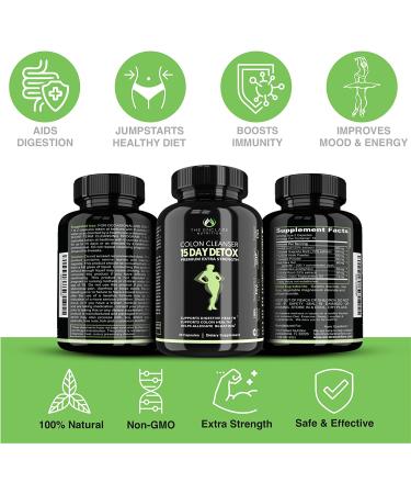 Colon Cleanse Fast-Acting Detox Pills for Constipation Relief & Gut Health - Probiotic, Fiber, Energy - Supports Regularity & Immunity (3 Pack) - Buy Online on GoSupps.com