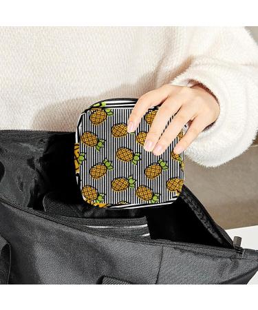 Shop Women's Bonds Storage Pockets - Cute Pineapple Strip Portable Period Kit Bag for Girls | Feminine Product Organizer - Buy Online on GoSupps.com