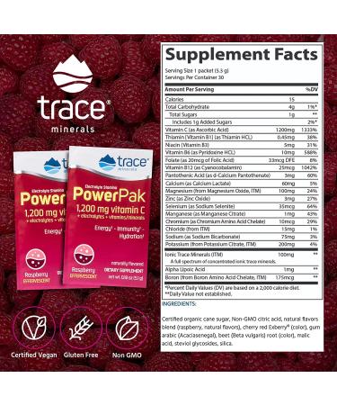 Trace Minerals Electrolyte Stamina PowerPak - Raspberry Flavor, 30 Packets (0.18 oz Each) - Buy Online on GoSupps.com