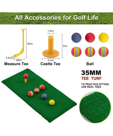 Golf Hitting Net 10x7ft with Hitting Mat, Swing Trainer Aid, Golf Balls, Tees, and Swing Corrector - Ideal Golf Gift for Men/Women - Buy Online on GoSupps.com