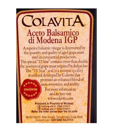 Colavita 20 Star Balsamic Vinegar of Modena 34 fl oz - Pack of 2 - Buy Online on GoSupps.com