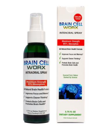 1 Brain Health Booster - Improve Focus and Memory - Brain Cell Worx (Sublingual) All Natural -Pure Gingko Alpha GPC and Resveratrol