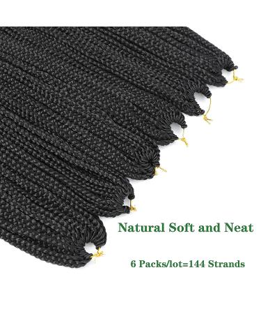 12 Inch Prelooped Crochet Box Braids for Black Women - 144 Strands (Pack of 6) - Buy Online on GoSupps.com