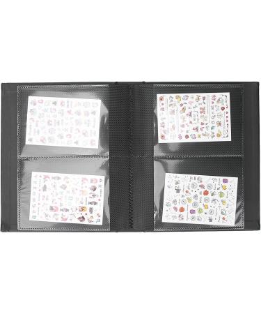 Nail Sticker Display Book Durable Nail Sticker Collection Albums Nail Decals Storage Book DIY Nail Art Stickers Holder Nail Stickers Storage Albums(black) - Buy Online on GoSupps.com