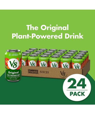 V8 Original 100% Vegetable Juice 11.5 FL OZ Can - Pack of 24 - Tomato Juice Blend - Buy Online on GoSupps.com
