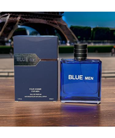 BLUE MEN Eau de Parfum for Men 3.4 Fl Oz Notes: Grapefruit Lemon Mint Vetiver - Buy Online on GoSupps.com