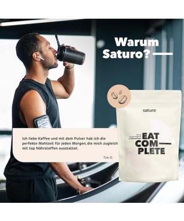 Saturo Protein Meal Replacement Vegan 26 Vitamins and Minerals High in Protein 1.4 kg Bag Cappuccino Flavor - Buy Online on GoSupps.com