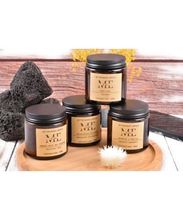 Buy Aromatherapy Homemade Candles - Coconut Wax Sandalwood & Jasmine for Calm Meditation & Peace - Buy Online on GoSupps.com