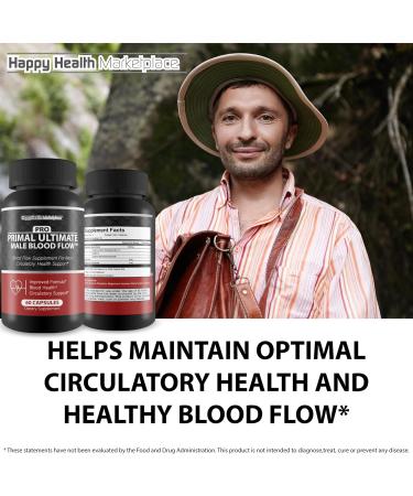 Pro Primal Ultimate Male Blood Flow - Our Best Advanced Blood Flow Circulation Support - Blood Flow Pro Primal X Primal Ultimate Max Blood Flow Supplement Powder Capsules Whole Body Circulation Pills - Buy Online on GoSupps.com
