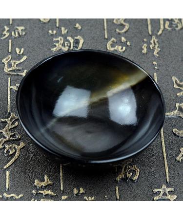 Jauarta Guasha Board Bowl - 8cm Round Durable Ox Horn Massage Tool with Smooth Surface - Buy Online on GoSupps.com