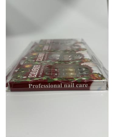 EBANKU 96 Pcs Christmas Coffin False Nails | Short Fake Nails Full Cover Kit with Adhesive Tabs | Snowflake Elk Design Nail Art for Women Girls - Buy Online on GoSupps.com