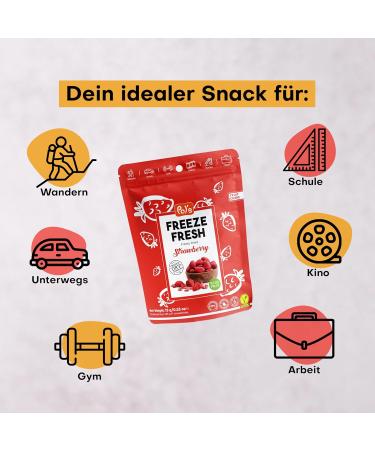  POL'S POL'S FREEZE FRESH Freeze-dried whole strawberries 250g 100% premium sun-ripened dried fruit no added sugar no additives - Buy Online on GoSupps.com