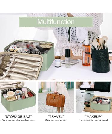 Pocmimut Green Makeup Bag for Women - Large Cosmetic Travel Toiletry Bag for Girls - Buy Online on GoSupps.com
