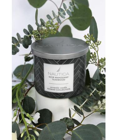 Buy Nautica Noir Mahogany Teakwood Scented Candle Large - Premium Aromatic Candle for International Shipping - Buy Online on GoSupps.com