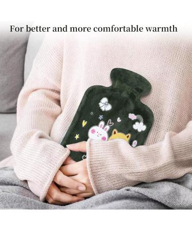Buy 2PCs Silicone Hot Water Bottles - Leak-Proof Plush Heat Cushions for Pain Relief | Safe Durable & Eco-Friendly (Dark Green) - Buy Online on GoSupps.com