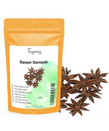 Tazarin LTD TazainLTD Whole Star Anise Capsules 110g Star Anise Star Anise Capsules Intense Aroma and Taste Infusion Tea and Homemade Recipes First Choice Illicium Verum 100% Natural | Quality