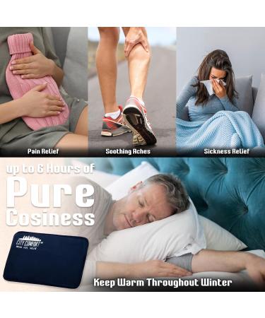 CityComfort Rechargeable Electric Hot Water Bottle Heat Pad | 6 Hour Warmth | Temperature Control | Detachable Lead | Navy | Gift Idea - Buy Online on GoSupps.com