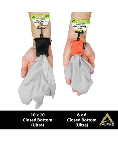 SPUDZ Ultra Microfiber Cloth Screen & Lens Cleaner 6x6 Inch | Closable Bottom, Black - Buy Online on GoSupps.com