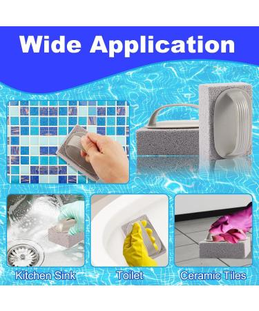 Pool Stone Cleaning Block - Pumice Stone for Pools Cleaning Pool Tiles | Abrasion-Resistant and Scouring Stone Pool Cleaning Block with Handle for Pool Cleaning - Buy Online on GoSupps.com