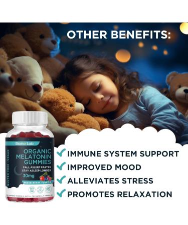 BionerLab Melatonin Gummies (30mg) Enhanced with L-theanine & Vitamin B6 for Adult Women Men - Extra Strength Chewables Calm Gummy - Gluten Free 60 Count (Pack of 1) - Buy Online on GoSupps.com