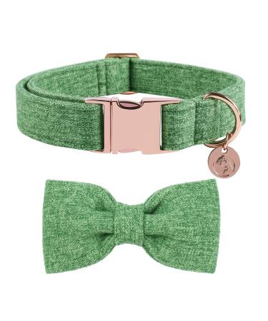 Dogwong dog collar with removable fly green pet collar dog hinge gift for girls or boys dogs comfortable adjustable dog collar for small medium -sized dog medium (pack of 1) green