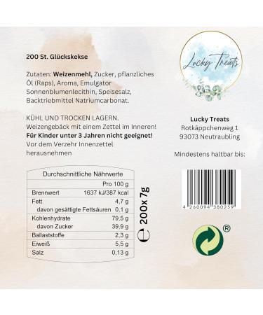 Lucky Treat | Happy Birthday Cookies - 200 Pieces | Perfect for Parties & Guest Gifts | Lovingly Crafted Messages - Buy Online on GoSupps.com