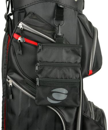 Orlimar Detachable Golf Accessory Pouch with 3 Zippered Pockets - Black - Buy Online on GoSupps.com