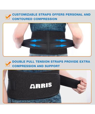 Gel Ice Pack for Back Pain Relief - ARRIS Back Ice Wrap with Support Belt for Lower Lumbar Injuries - Hot Cold Therapy Back Brace with Flexible Gel Pack - Buy Online on GoSupps.com