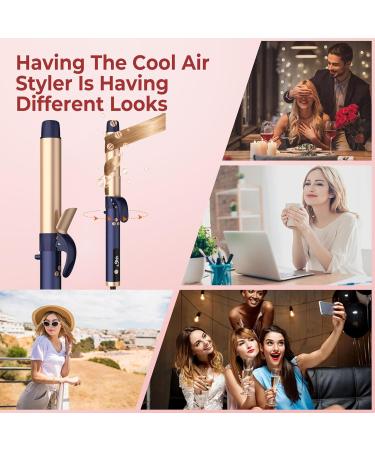 Rotating Curling Iron 5 Temperature 1 1/4 in Automatic Curling Iron Dual Voltage 360 Rotating Hair Curler Travel Auto Hair Curling Wands 1H Auto-Off & 30s Fast Heat Self Curler Hair Styling Tools Blue - Buy Online on GoSupps.com
