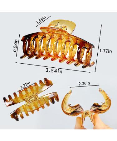2023 New Amber Acrylic Jelly Hair Claw Clips for Women - Strong Hold, Excellent Quality - Perfect Gift for Thick & Thin Hair - Buy Online on GoSupps.com