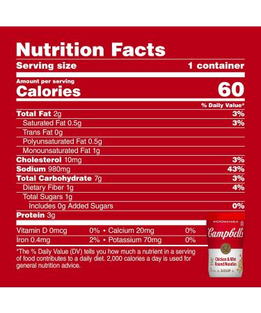 Campbell's Sipping Soup Chicken & Mini Round Noodle Soup 10.75 Oz Microwavable Cup (Case of 8) Chicken & Mini Round Noodle 10.75 Ounce (Pack of 8) - Buy Online on GoSupps.com