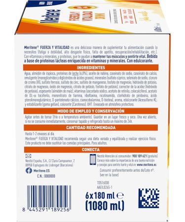 Strength and Vitality Drink Vanilla Pack 6 6 units of 180ml - Buy Online on GoSupps.com