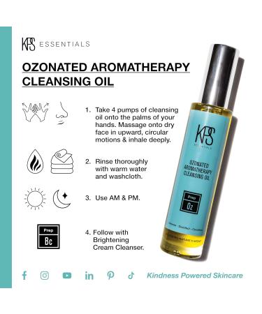 KPS Essentials Ozonated Aromatherapy Cleansing Oil - Ozone-Infused Makeup Remover & Balancing Oil for Distressed Skin with Pomegranate Seed & Argan Oil - 1.7 oz - International Shipping Available - Buy Online on GoSupps.com