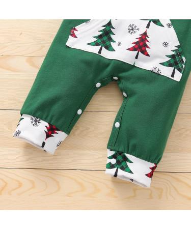 Loalirando Baby Christmas Romper Jumpsuit | My First Xmas Outfit 3-6 Months Green | Tree & Truck Design - Buy Online on GoSupps.com