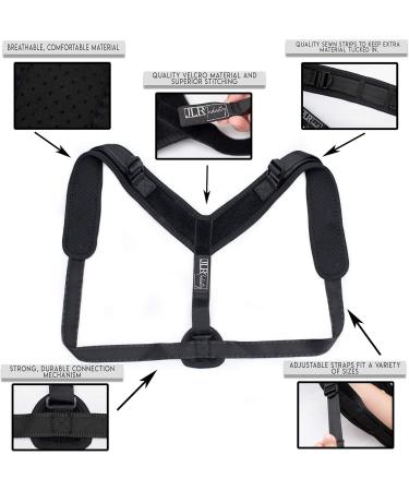Posture Corrector for Women Men & Kids | Adjustable Back Support & Pain Relief - Comfortable Under Clothes Brace with Resistance Band - Buy Online on GoSupps.com