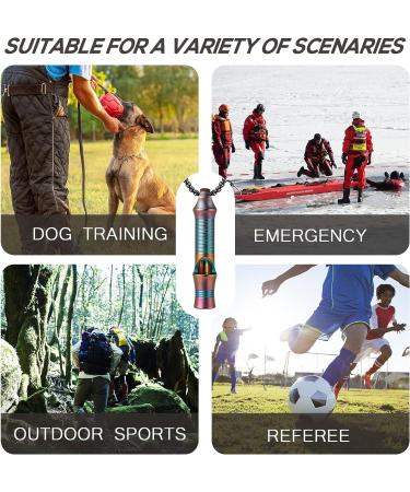 TISUR Titanium Emergency Whistle - Safety Whistles Necklace - 120db Loud Survival Whistle for Hiking, Camping, Pets - Purple Texture - Buy Online on GoSupps.com