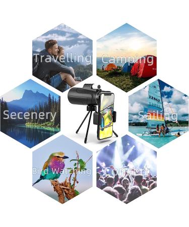 GRWANG 12X50 HD Monocular Telescope for Adults & Kids - Waterproof BAK4 Prism, Ideal for Bird Watching, Hunting & Camping - Includes Smartphone Adapter & Tripod - Perfect Outdoor Gift - Buy Online on GoSupps.com