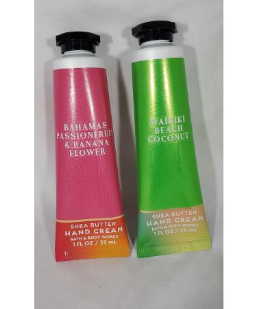 Waikiki Beach Coconut & Passionfruit & Banana Flower - 2 PC Bundle - Hand Cream - 1 fl. Oz each - Travel Size