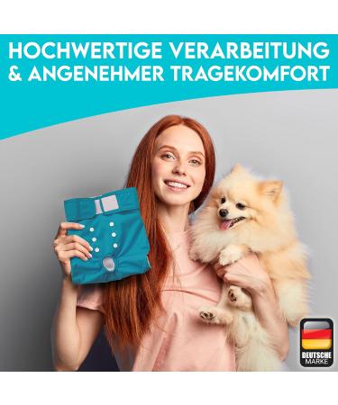 Buy Dog is K nig Dog Diapers for Bitches - Eco-Friendly Adjustable Strong Suction Pants (3 pcs) | Size S (29-40cm) - Red Blue Green - Buy Online on GoSupps.com