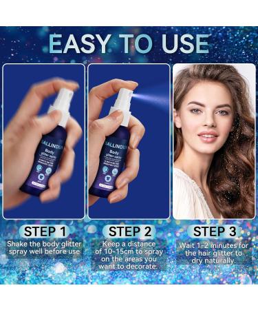 Shop Long-Lasting Body & Face Glitter Spray - 60ml Shimmer Makeup for Festivals & Parties - Buy Online on GoSupps.com