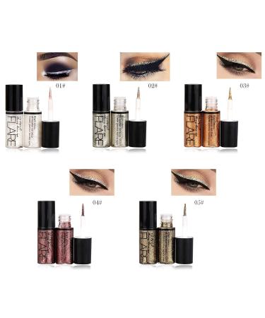 Allbestaye 10PCS Diamond Glitter Eyeliner & Shimmer Metallic Eyeshadow Set - Waterproof Makeup Kit #01 for Stunning Looks - Buy Online on GoSupps.com