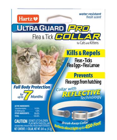 Hartz UltraGuard Pro Flea & Tick Collar for Cats and Kittens, 7 Month Flea and Tick Prevention and Protection, 1 Collar - Buy Online on GoSupps.com
