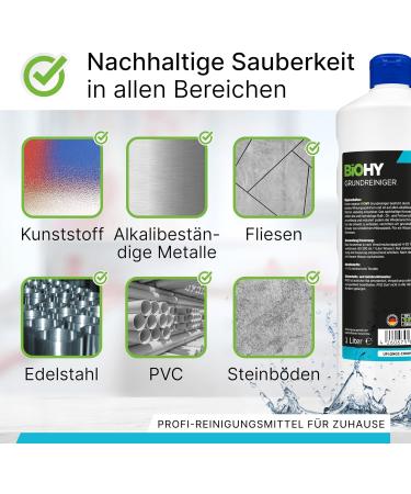 BiOHY Basic cleaner (1 litre bottle) | Removes stubborn grids and old care films - gently cleans all surfaces (Grundreiniger) - Buy Online on GoSupps.com
