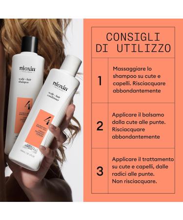 Nioxin 4 Triphasic Kit Shampoo 150ml Conditioner 150ml Treatment 40ml advanced thinning kit - Buy Online on GoSupps.com