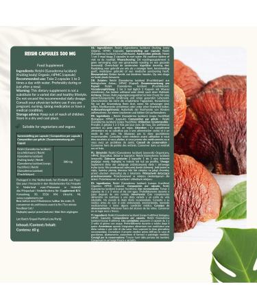 Cupplement Reishi Capsules 500 mg Biologisch 60 Capsules Mushroom Immuun Capsule Singlepack - Buy Online on GoSupps.com