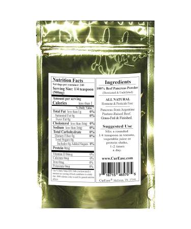 Argentine Beef Pancreas Powder - Grass Fed & Finished | 4.2 oz - Premium Quality for Health & Wellness - Buy Online on GoSupps.com