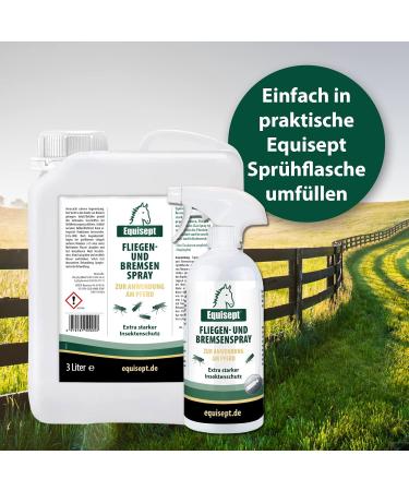 Equisept Fly Spray for Horses - 3L Insect Spray Canister | Mosquito & Horse Skin Care - Veterinarian Recommended Doping-Free - Buy Online on GoSupps.com