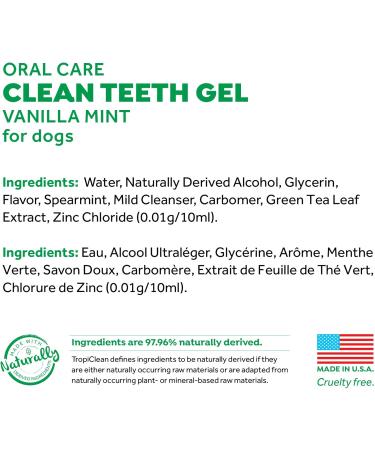 TropiClean Oral Care Gel Vanilla Mint - 59 ml (1 Pack) | Fresh Breath & Dental Health for Pets - International Shipping Available - Buy Online on GoSupps.com